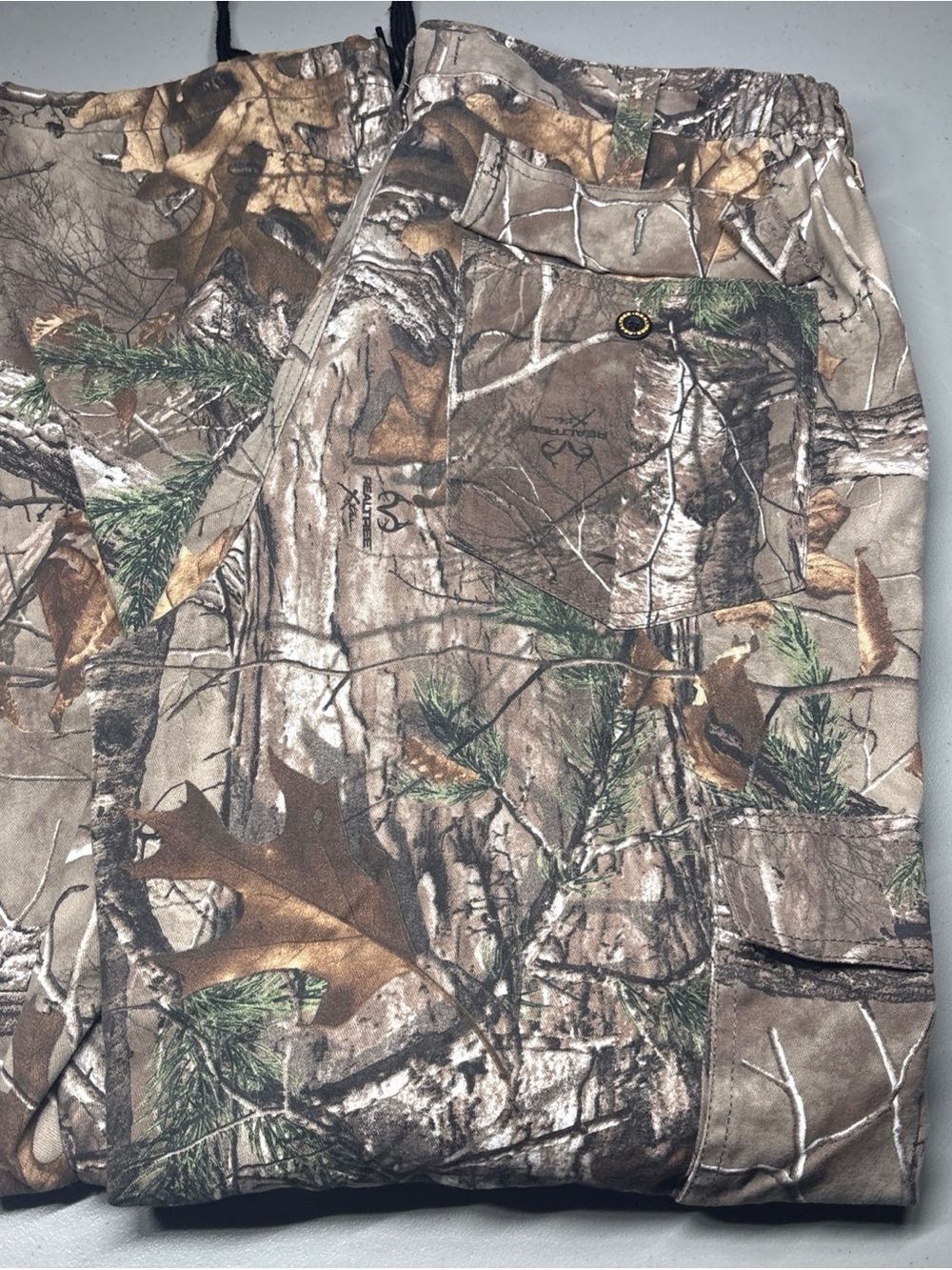 RealTree Jeans Mens L 36-38 Brown Camo Pants MAX-5 Hunting Canvas Workwear